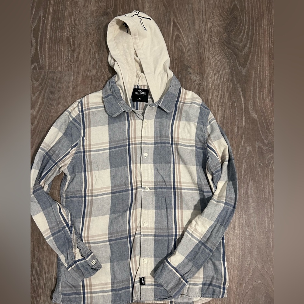 Hollister Hooded Flannel Shirt